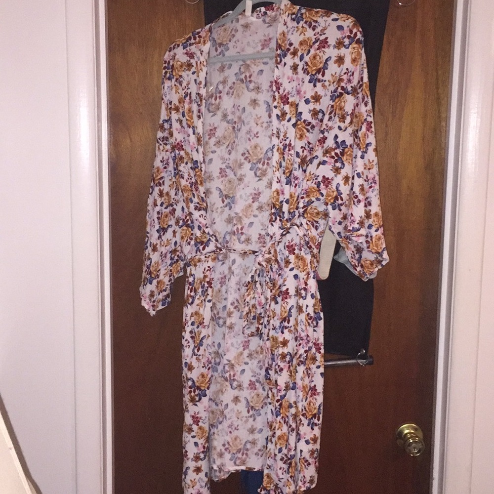 Pink blush maternity/delivery/ nursing robe 1X